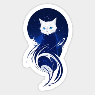 Moon Cat Design2 Sticker